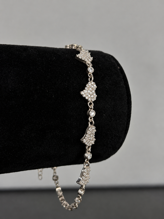 Pulsera corazones Pavé con zirconia