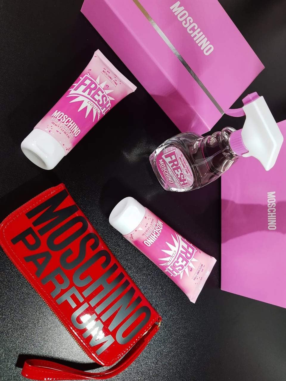 Moschino fresh cheap pink set